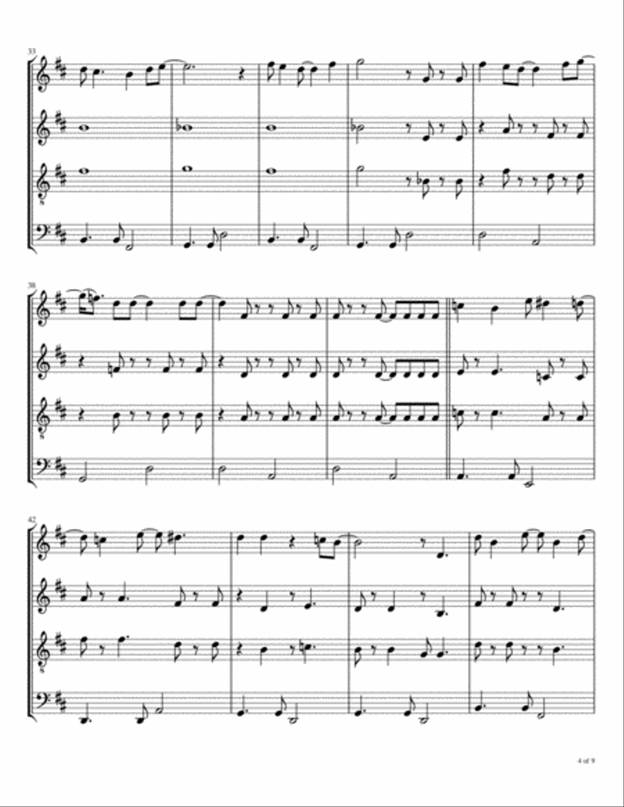 The Night Before Woodwind Quartet scores gallery preview page 5