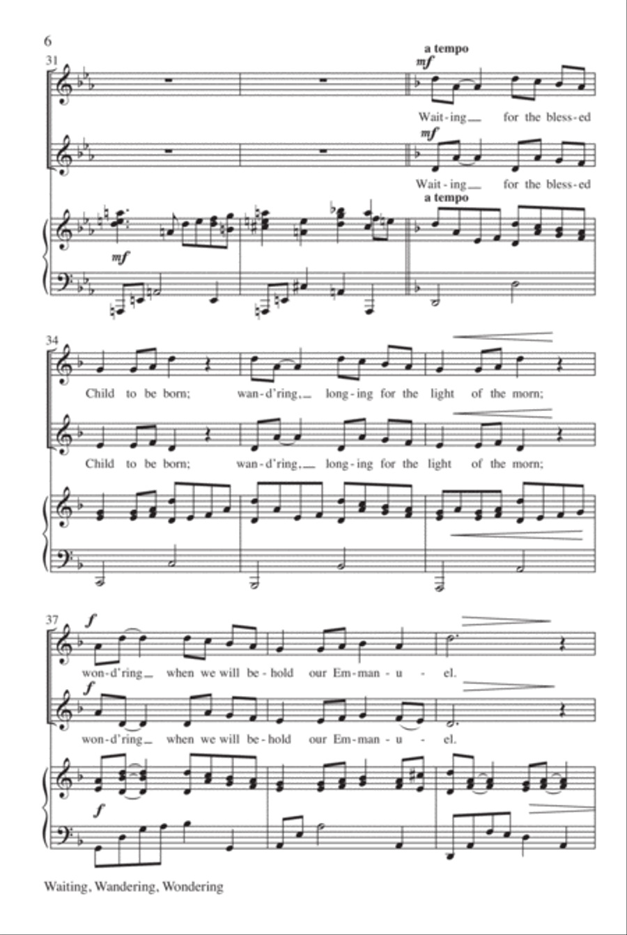 Waiting, Wandering, Wondering 2-Part scores gallery preview page 7