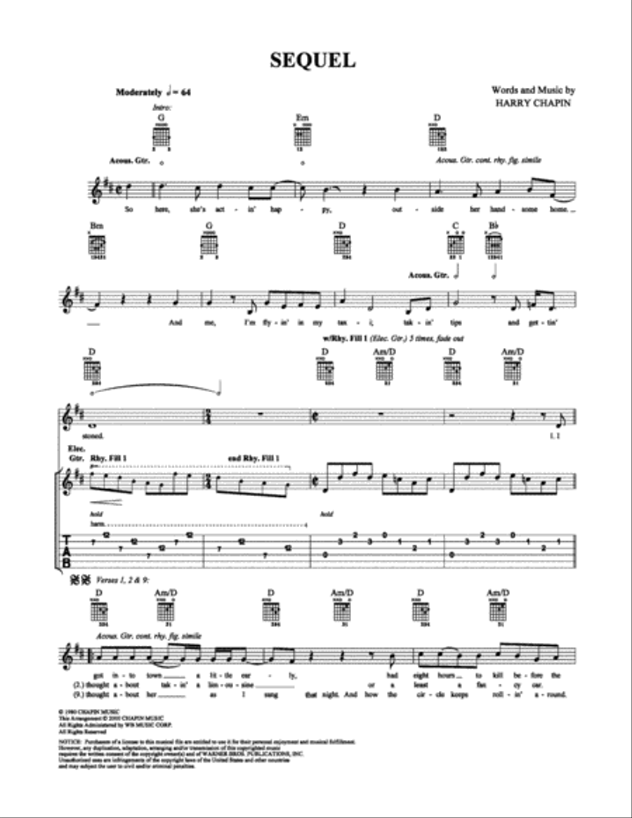 Sequel Electric Guitar scores gallery preview page 1