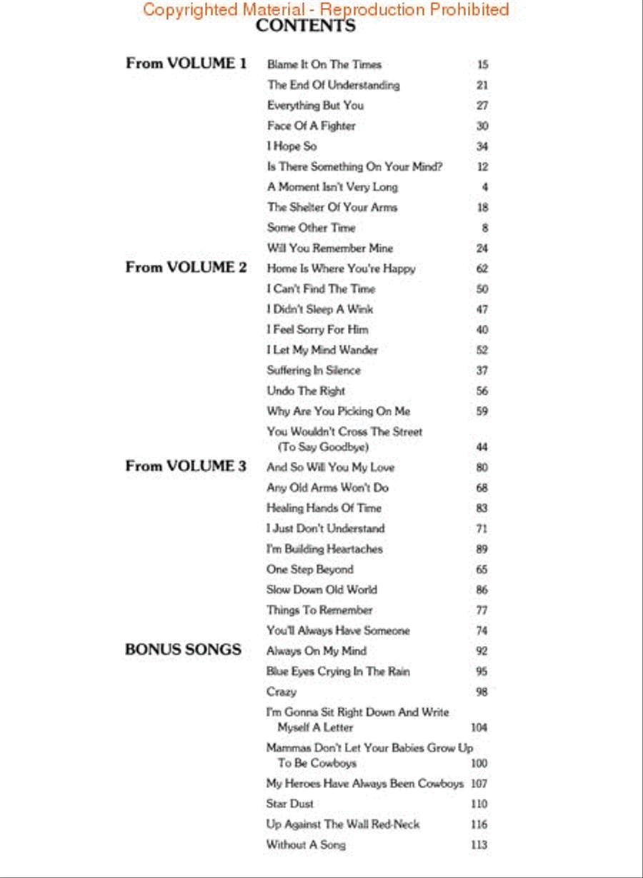 Willie Nelson – Just Plain Willie Piano, Vocal, Guitar scores gallery preview page 2