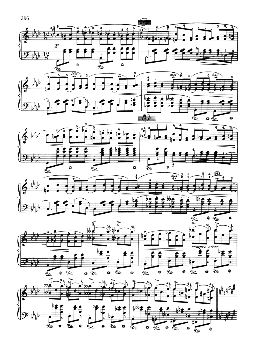 Nocturne in A-flat Major, Op. 32, No. 2 Piano Solo scores gallery preview page 3