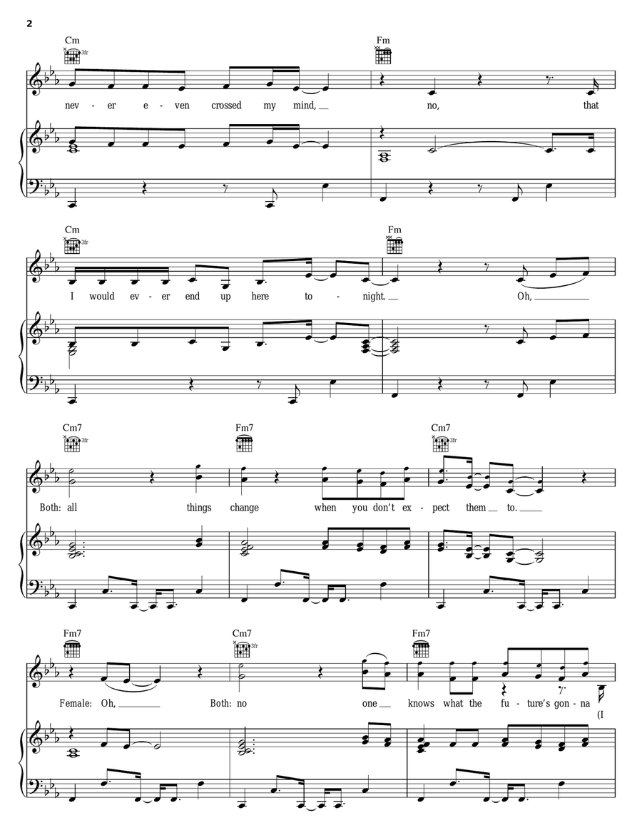 I Can't Take My Eyes Off Of You Piano, Vocal, Guitar scores gallery preview page 2