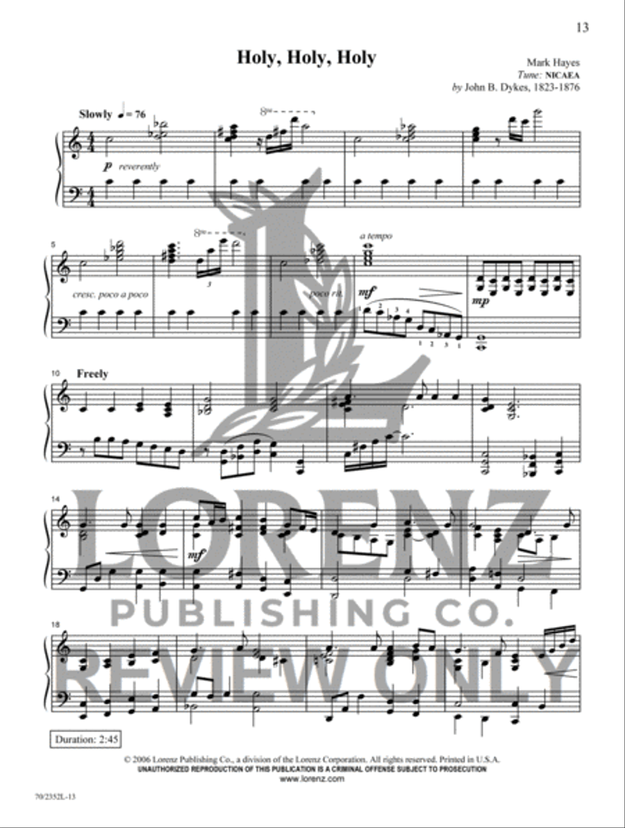 The Best of Mark Hayes for the Intermediate Pianist Piano Solo scores gallery preview page 9