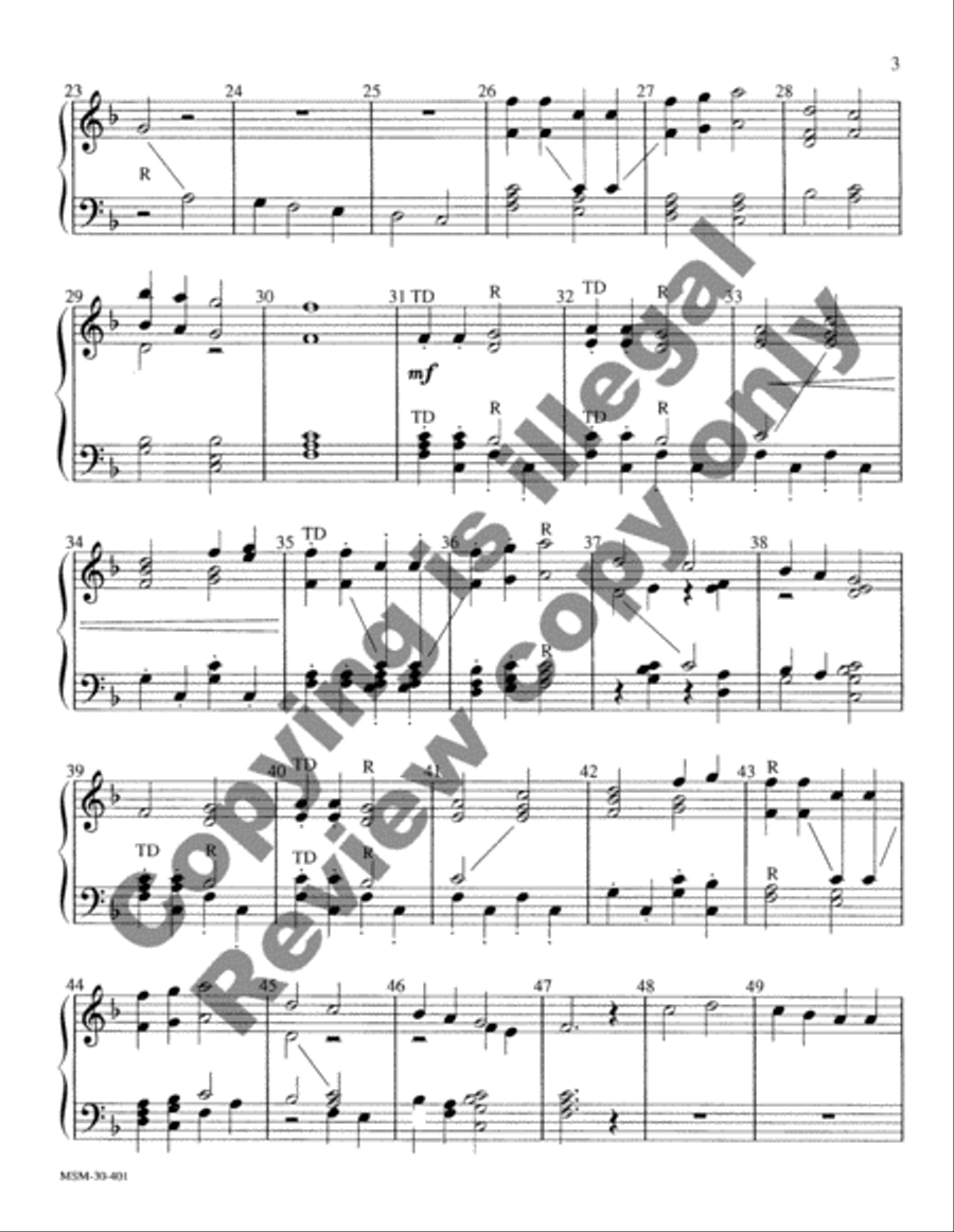 Come, You Faithful, Raise the Strain Handbell Choir scores gallery preview page 3