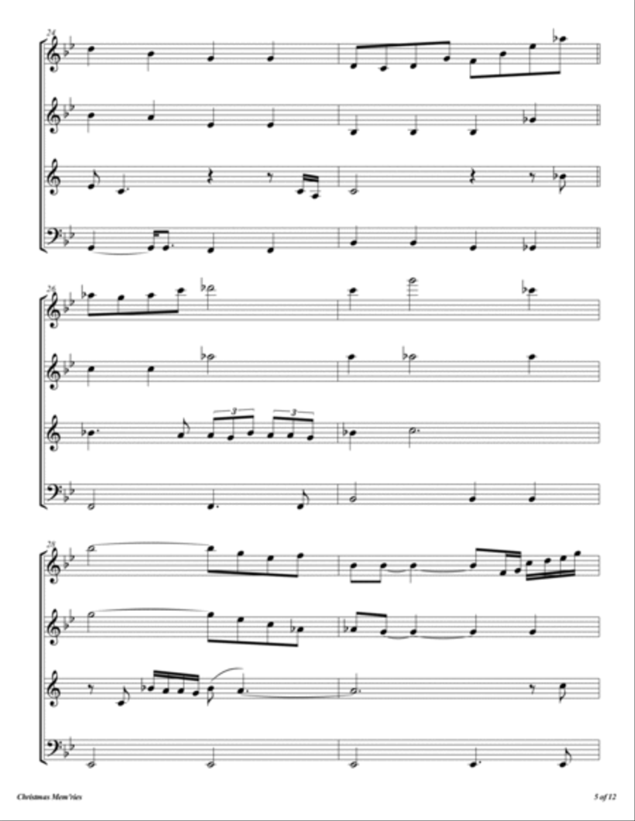 Christmas Mem'ries Christmas Mem'ries Woodwind Quartet scores gallery preview page 6