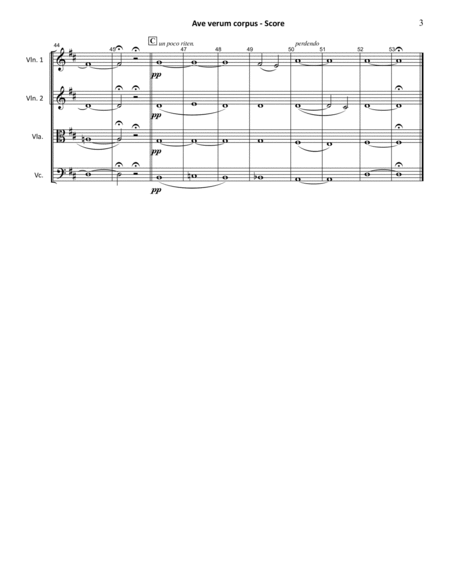 Ave verum corpus S.44 (Liszt) STRING QUARTET image number null