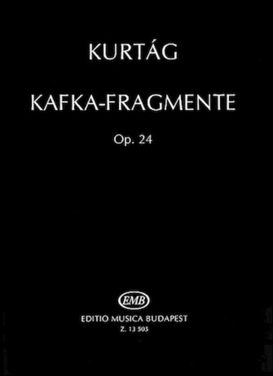 Gyorgy Kurtag : Kafka Fragments, Op. 24 for soprano and violin