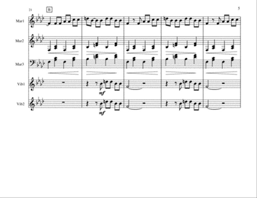 Mad World Marimba scores gallery preview page 5