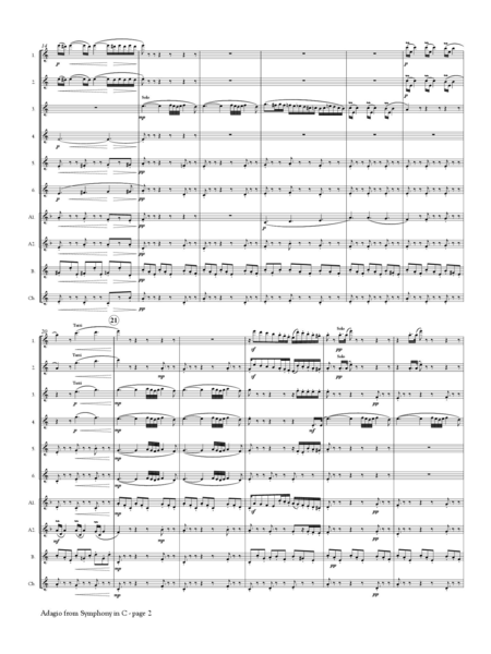Adagio from Symphony in C for Flute Orchestra