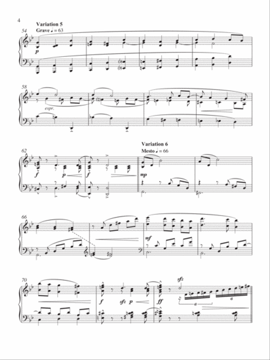 Variations on Dona nobis pacem Piano Solo scores gallery preview page 3