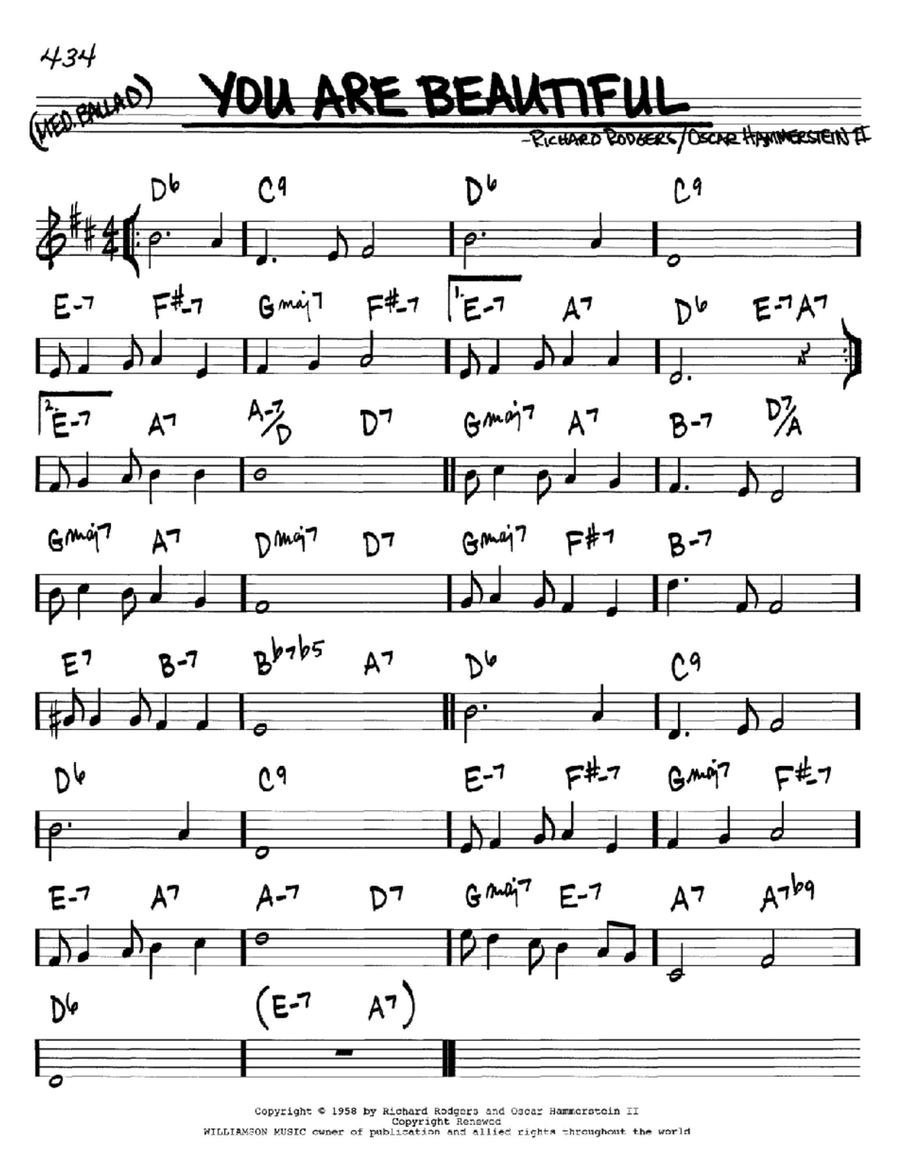 You Are Beautiful You Are Beautiful Piano scores gallery preview page 1