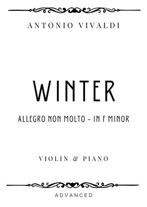 Book cover for Vivaldi - Allegro non molto from Winter (The Four Seasons) in F Minor - Advanced