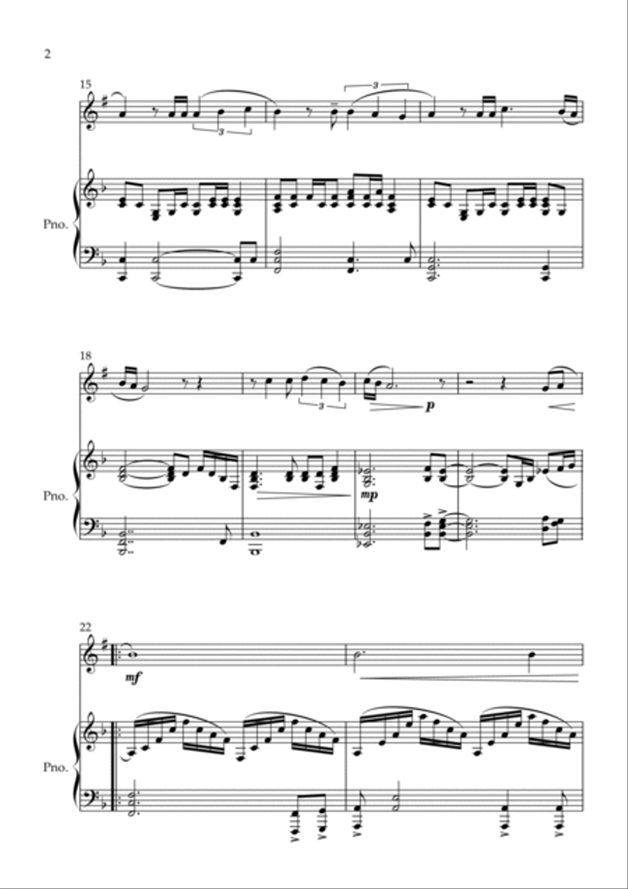 Sweet Victory Solo for Bb Piano scores gallery preview page 2