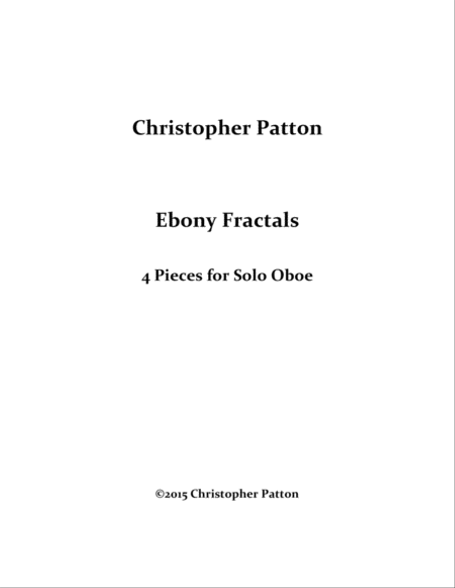 Ebony Fractals Oboe Solo scores gallery preview page 1