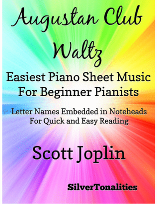 Book cover for Augustan Club Waltz Easiest Piano Sheet Music for Beginner Pianists
