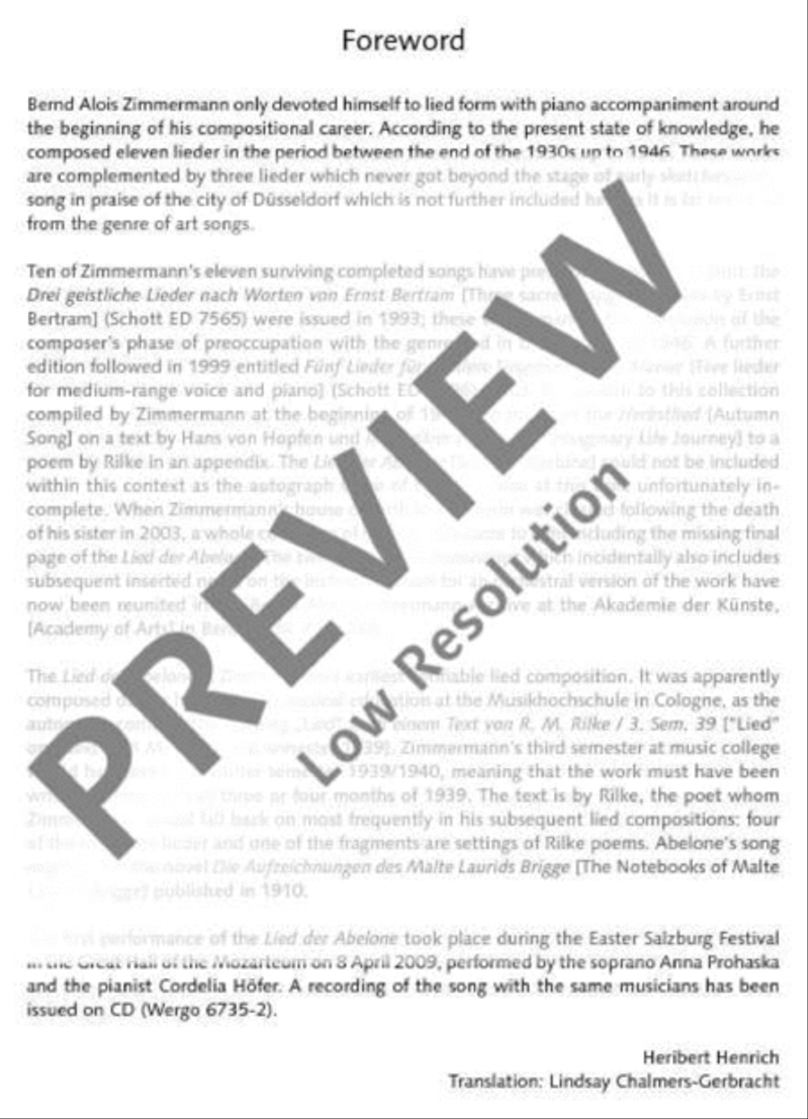 Lied der Abelone Lied der Abelone Medium Voice scores gallery preview page 5