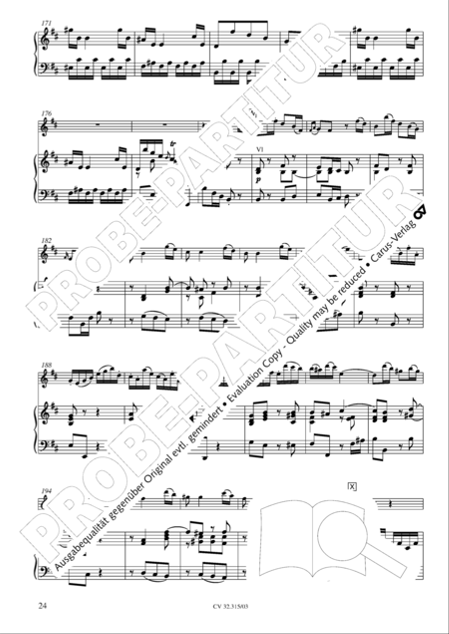 Flute concerto in D major (Flotenkonzert in D) Flute scores gallery preview page 25