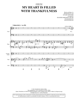 Book cover for My Heart Is Filled with Thankfulness - Full Score