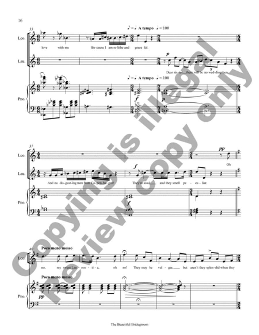 The Beautiful Bridegroom (Piano/Vocal Score) Choir scores gallery preview page 15