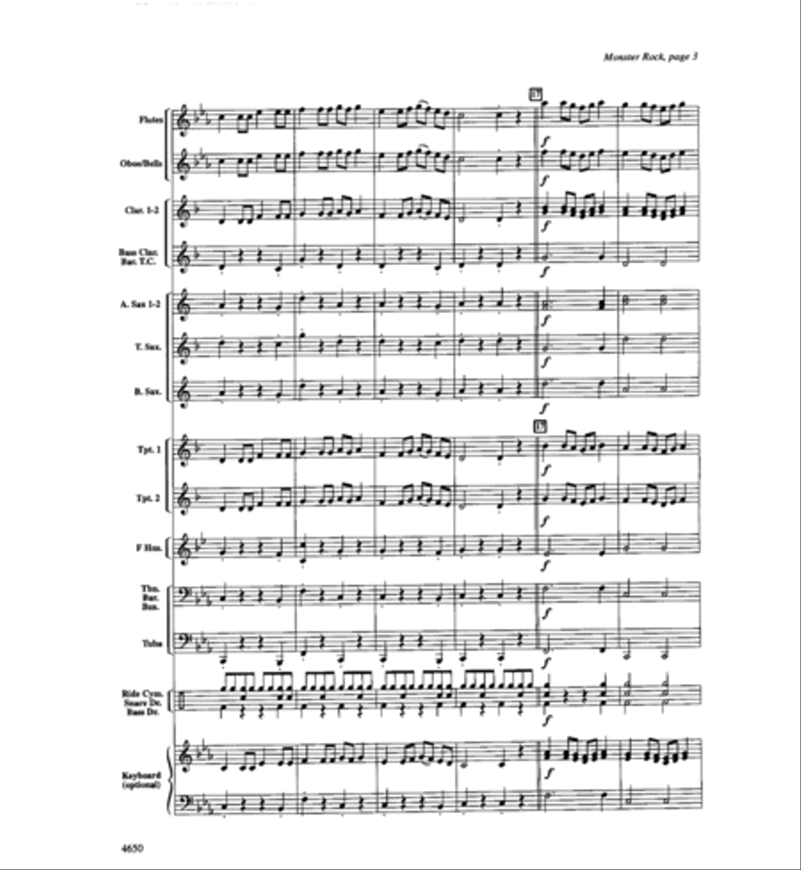 Monster Rock Concert Band scores gallery preview page 4