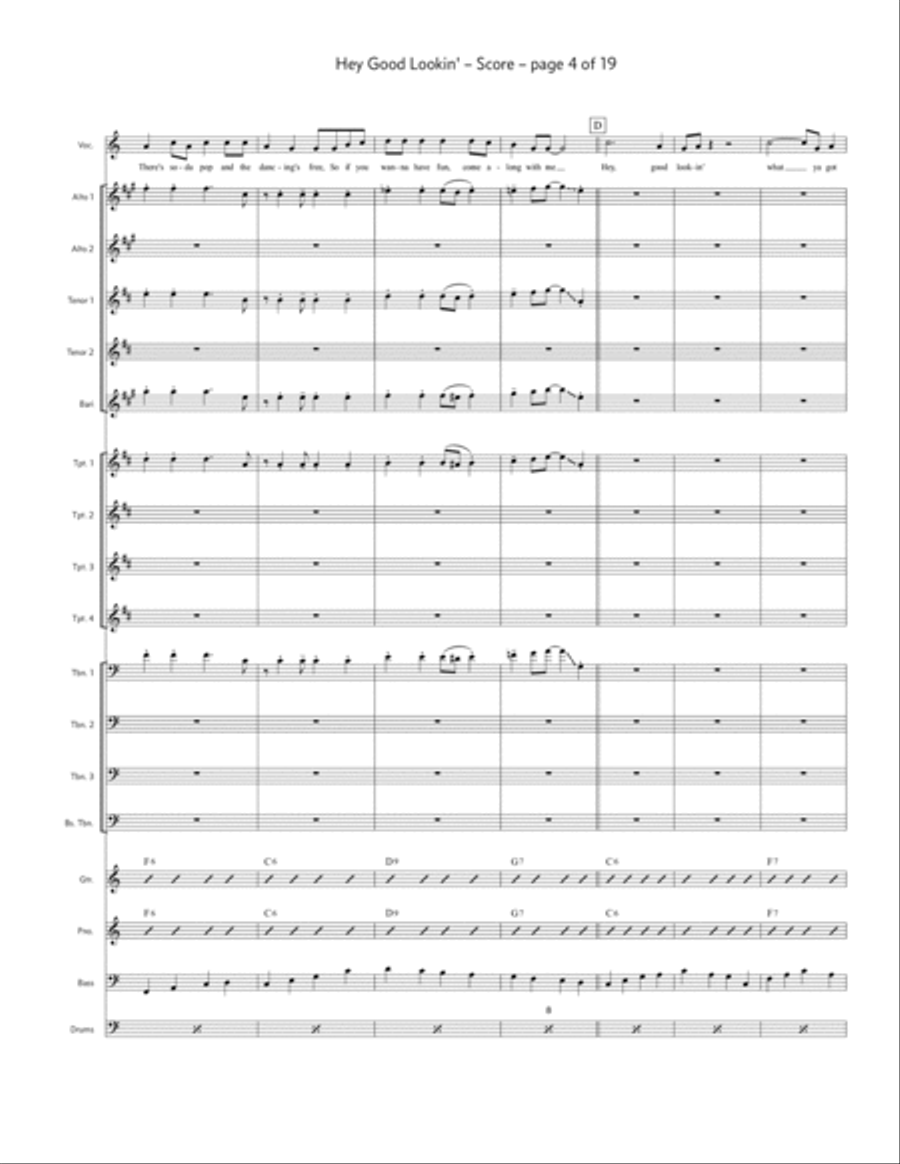 Hey, Good Lookin' Jazz Ensemble scores gallery preview page 4
