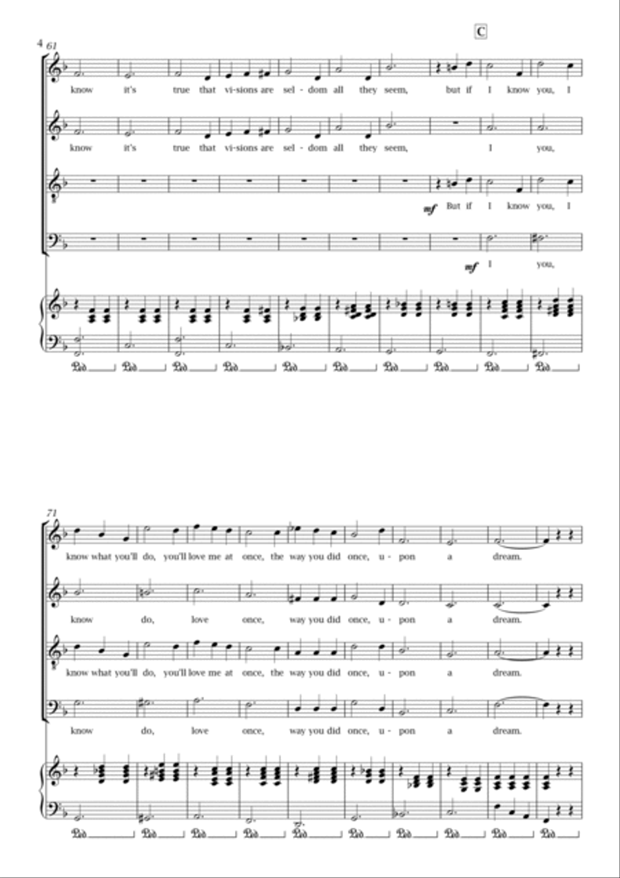 Once Upon A Dream Once Upon A Dream 4-Part scores gallery preview page 4