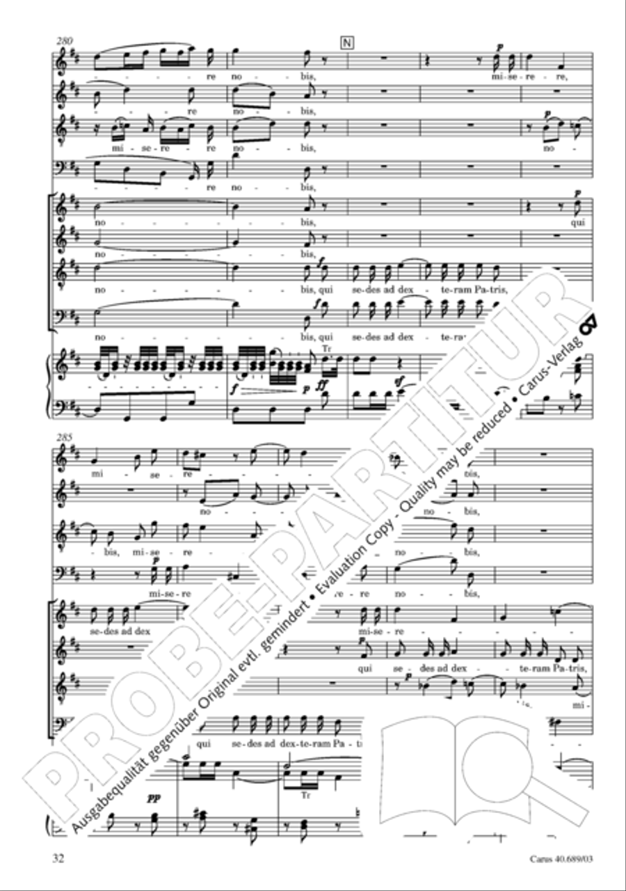 Missa solemnis Missa solemnis 4-Part scores gallery preview page 33