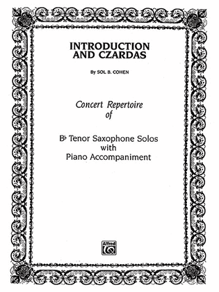 Book cover for Introduction and Czardas