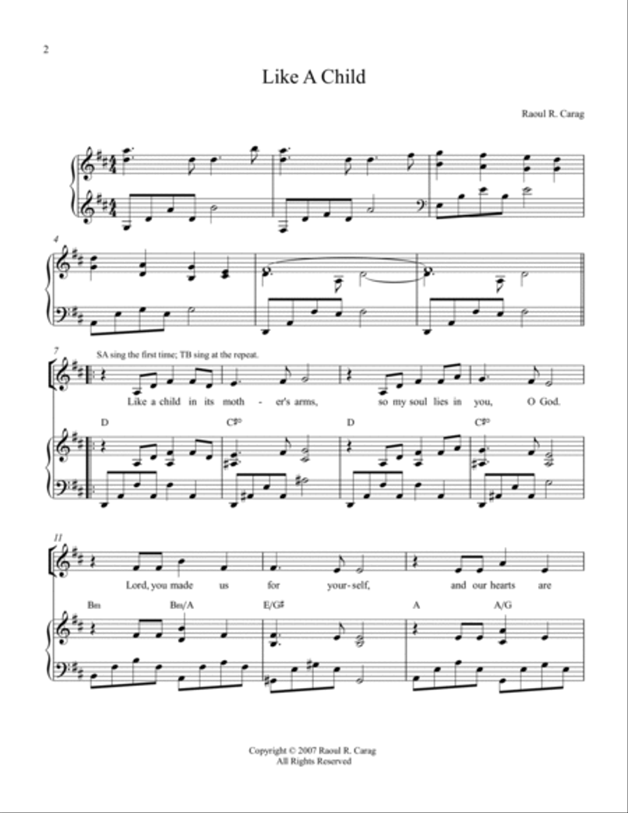 Like A Child 4-Part scores gallery preview page 2