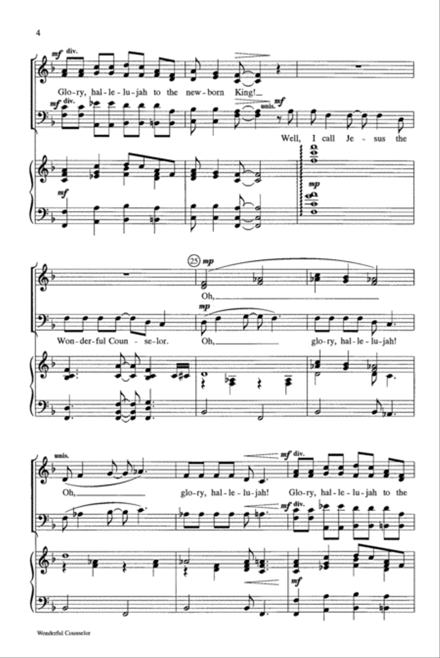 Wonderful Counselor Wonderful Counselor 4-Part scores gallery preview page 4