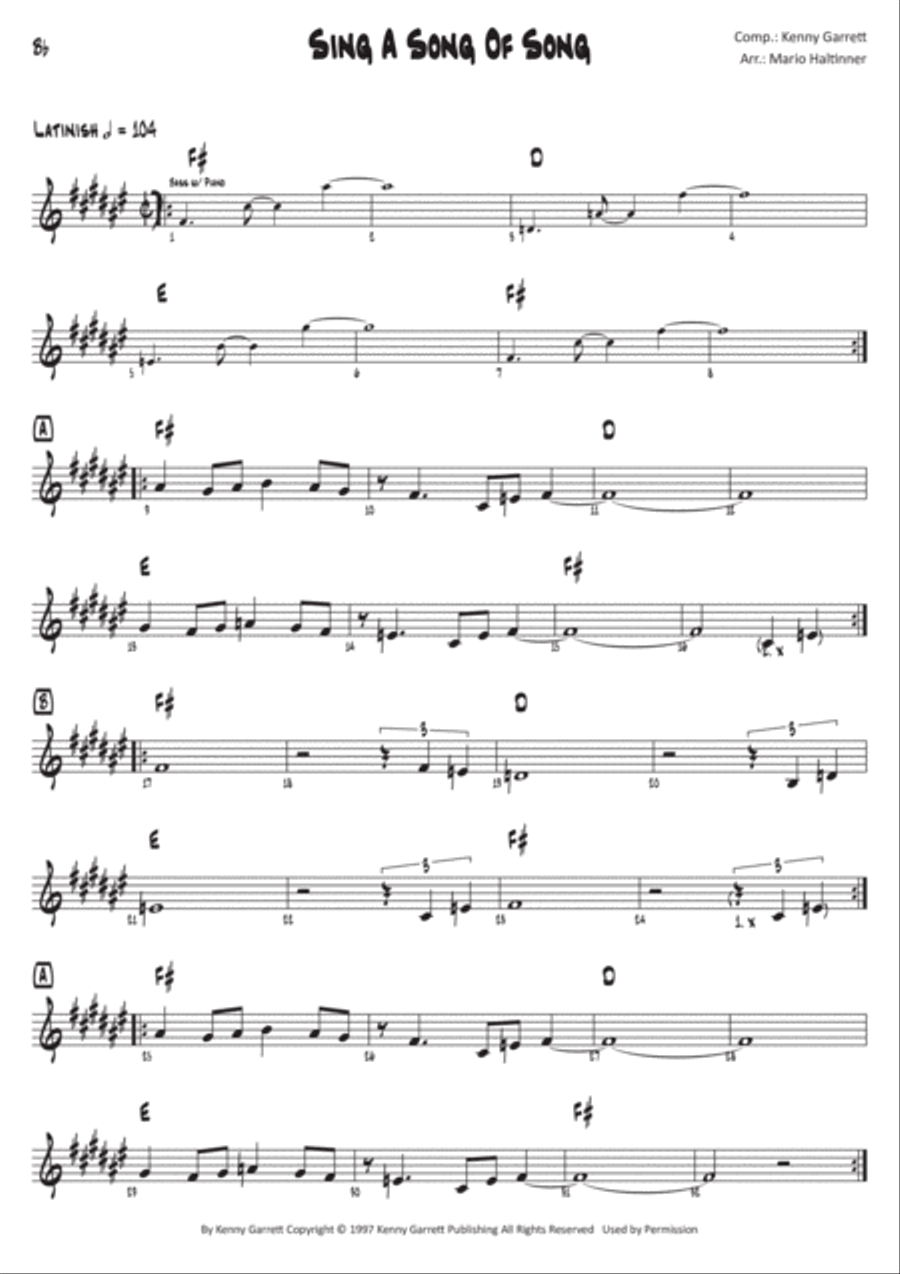 Sing A Song Of Song Piano scores gallery preview page 6