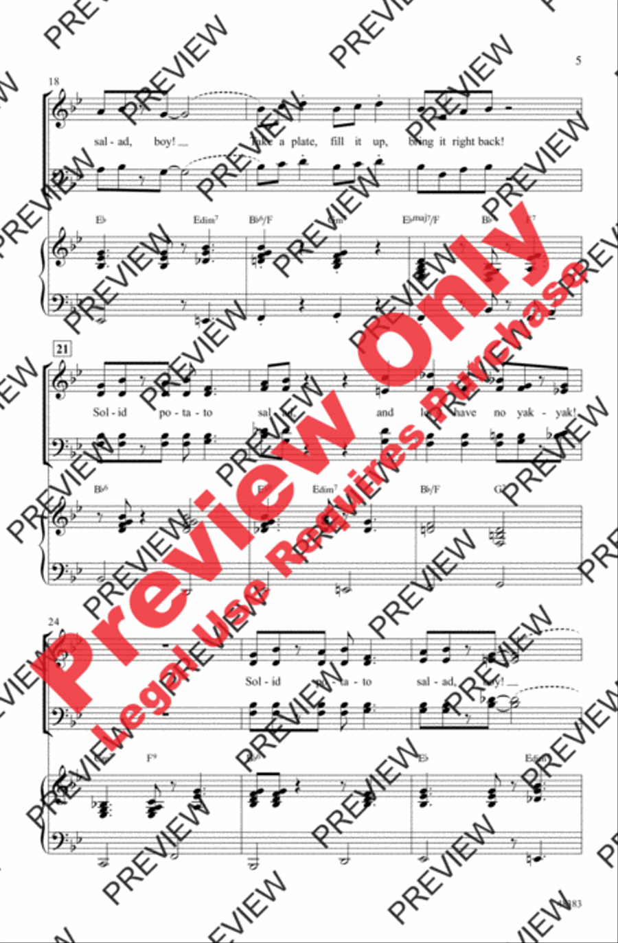 Solid Potato Salad 4-Part scores gallery preview page 4