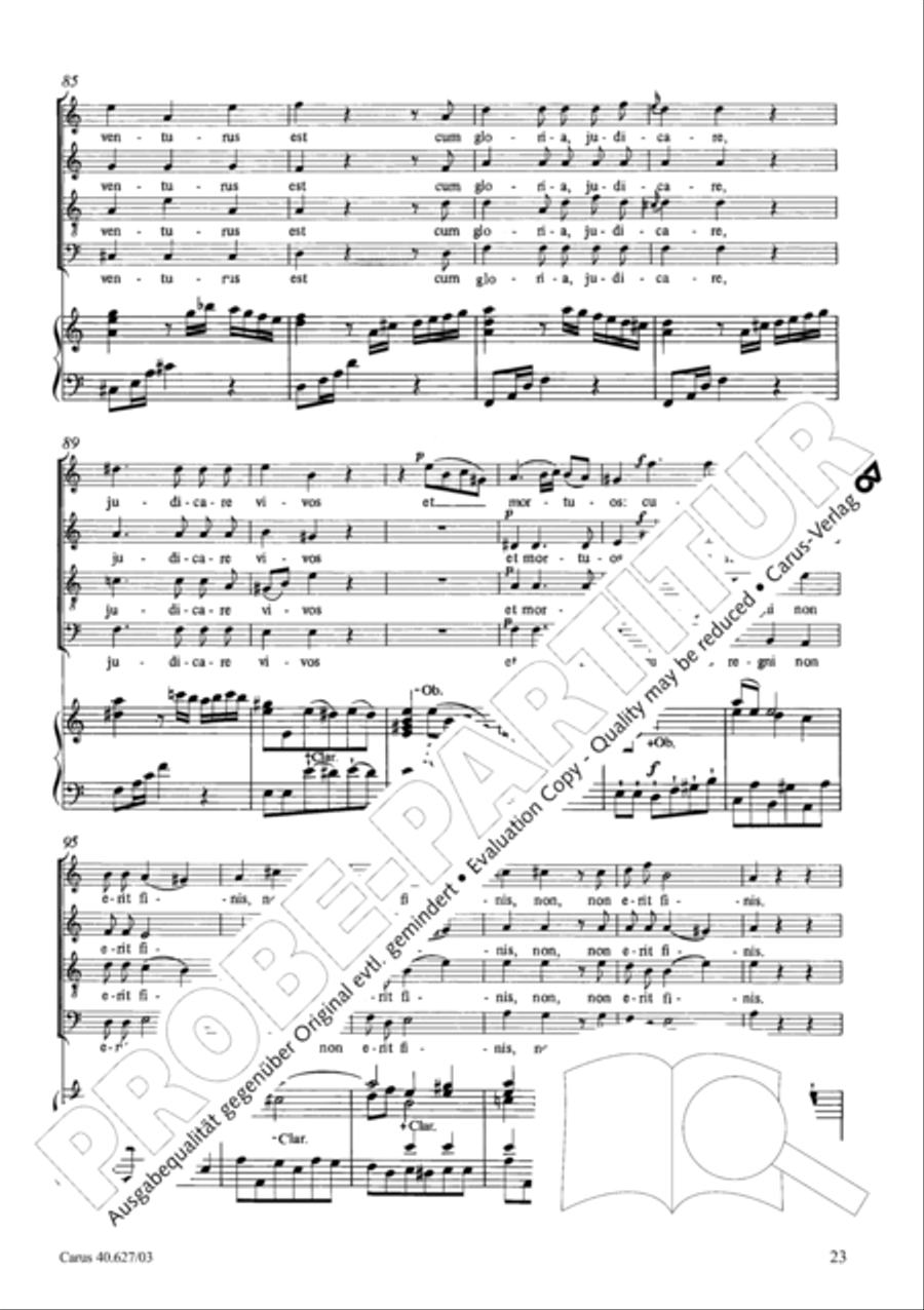 Mass in C Major 4-Part scores gallery preview page 24