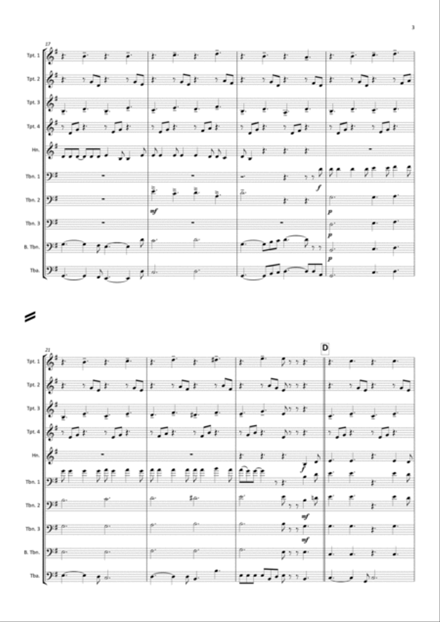 Hallelujah Hallelujah Brass Ensemble scores gallery preview page 3