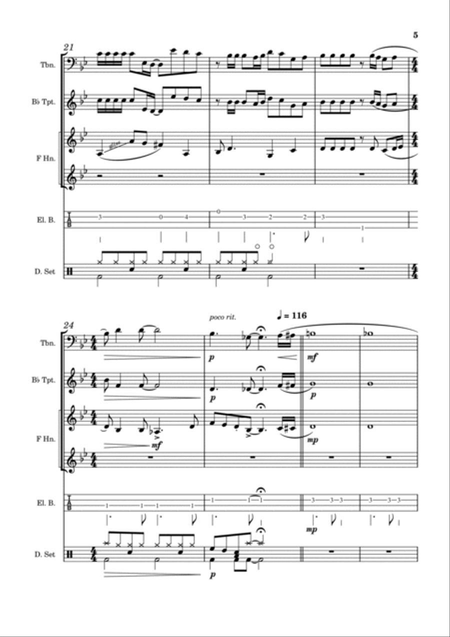 Nothing's Gonna Change My Love For You Horn scores gallery preview page 5