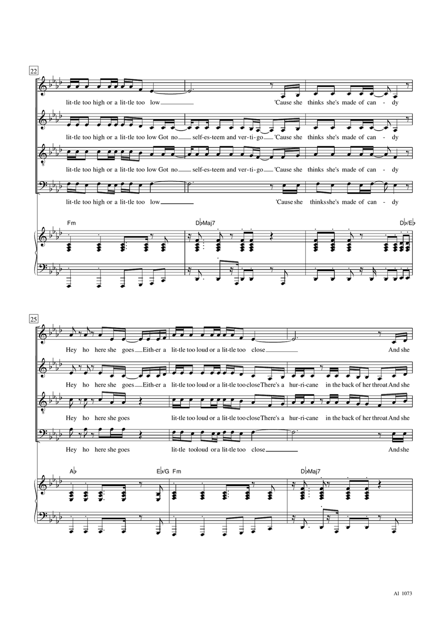 Candy Candy 4-Part scores gallery preview page 4