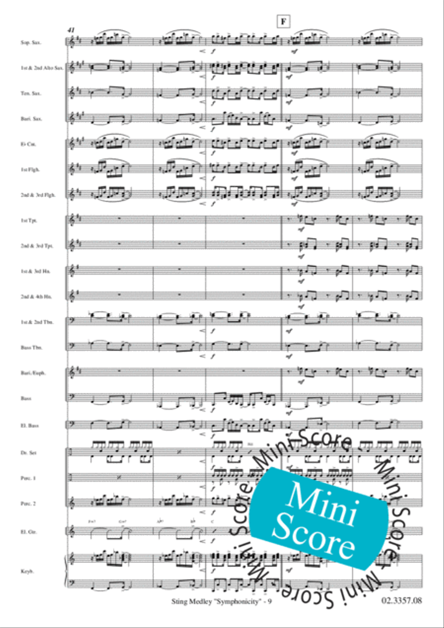 Sting Medley Sting Medley Fanfare Band scores gallery preview page 13