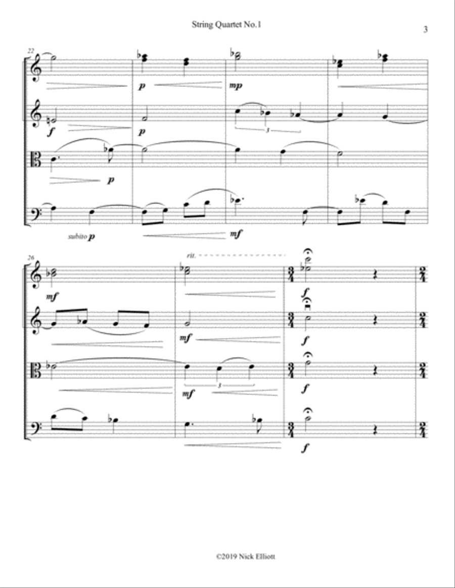 String Quartet No.1 String Quartet scores gallery preview page 3