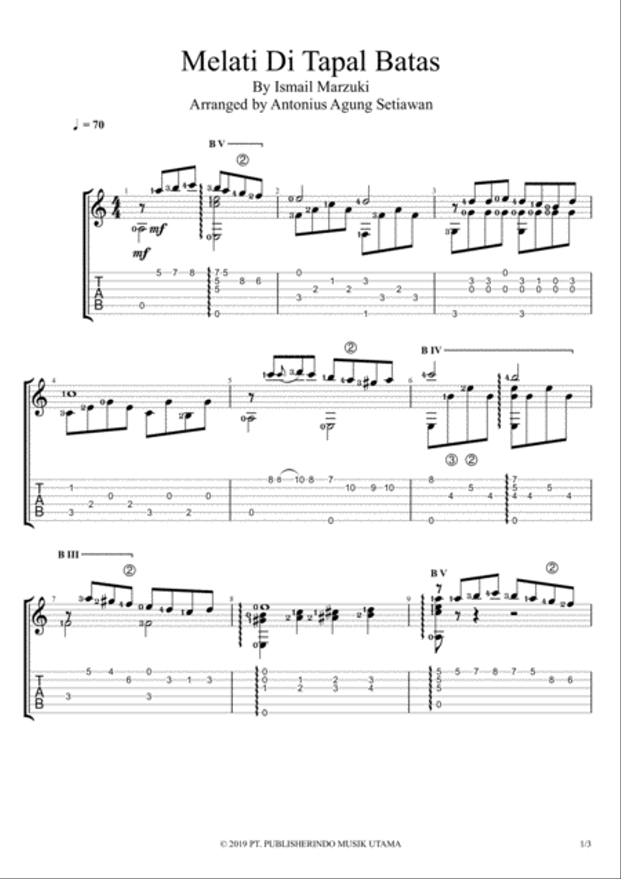 Melati Di Tapal Batas Melati Di Tapal Batas Small Ensemble scores gallery preview page 1