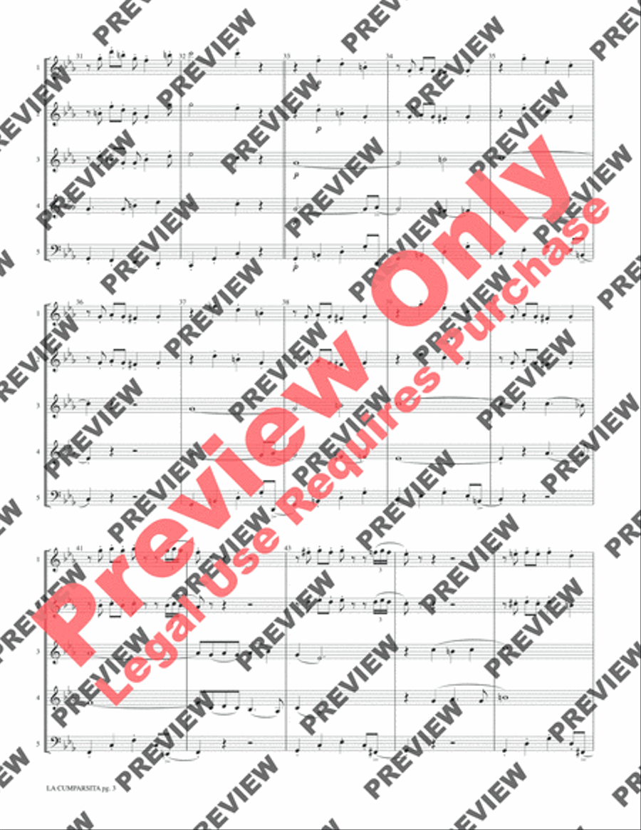 La Cumparsita La Cumparsita Woodwind Ensemble scores gallery preview page 5