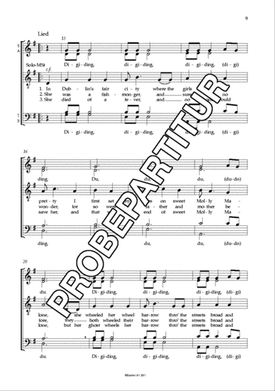 Vier irische Folksongs Vier irische Folksongs 4-Part scores gallery preview page 10