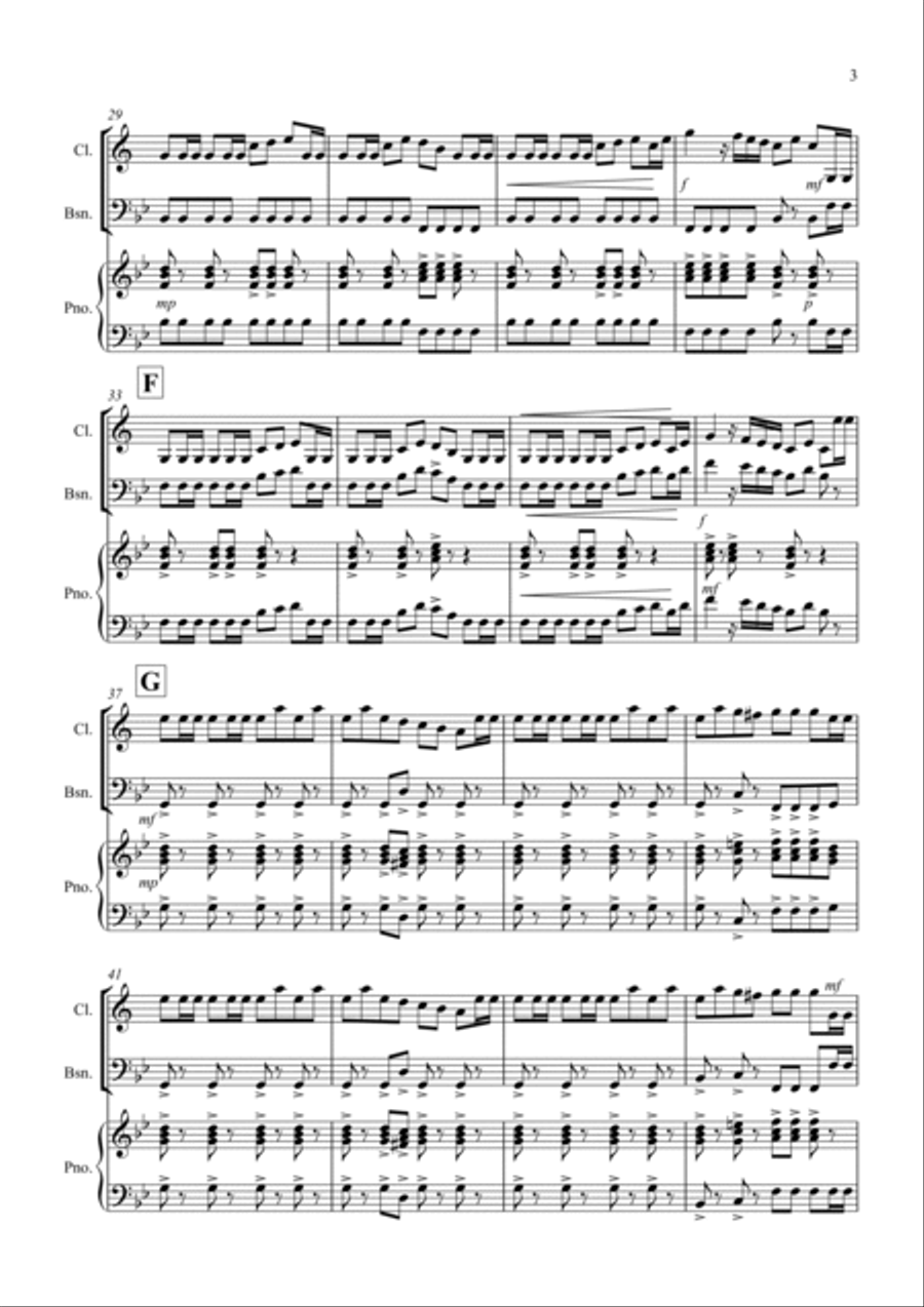William Tell Overture for Clarinet and Bassoon Duet Woodwind Duet scores gallery preview page 3