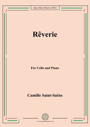 Book cover for Saint-Saëns-Rêverie,for Cello and Piano