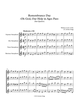 Remembrance Day. 'Oh God, Our Help in Ages Past' (Sax Quartet)