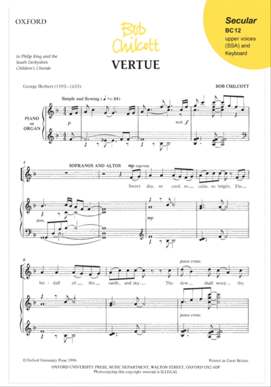 Vertue Choir scores gallery preview page 1