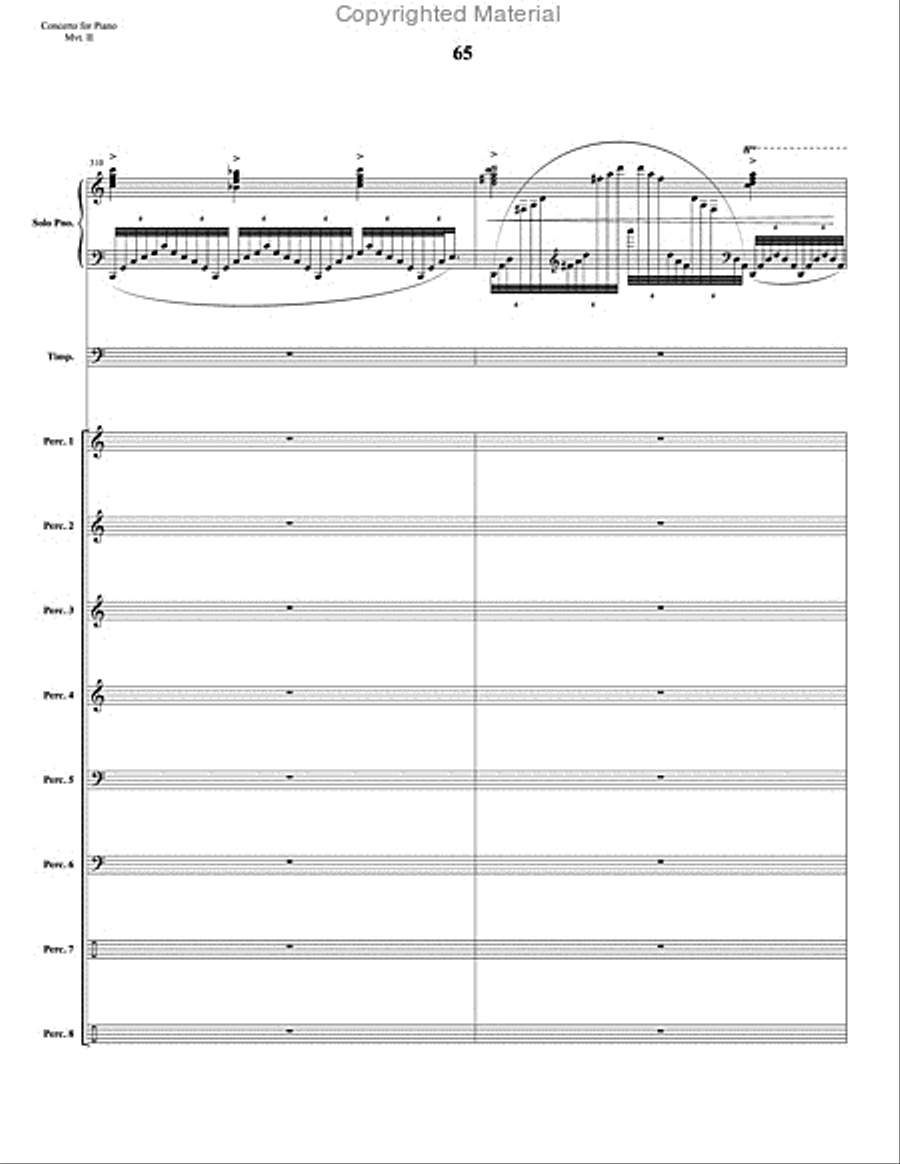 Concerto for Piano and Percussion Orchestra Percussion Ensemble scores gallery preview page 87