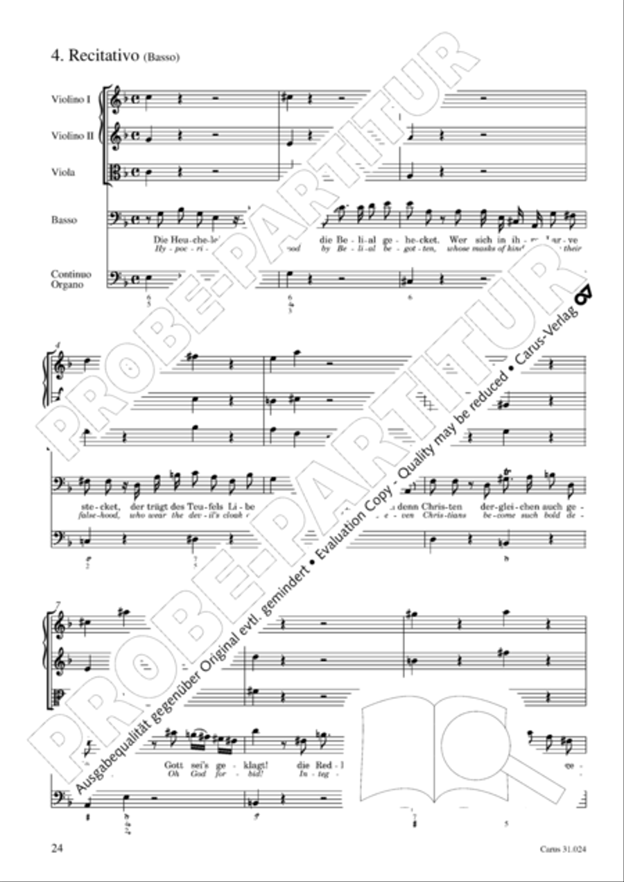 A conscience pure (Ein ungefarbt Gemute) 4-Part scores gallery preview page 25