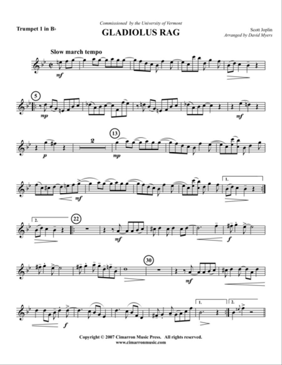 Gladiolus Rag Gladiolus Rag School and Community scores gallery preview page 6