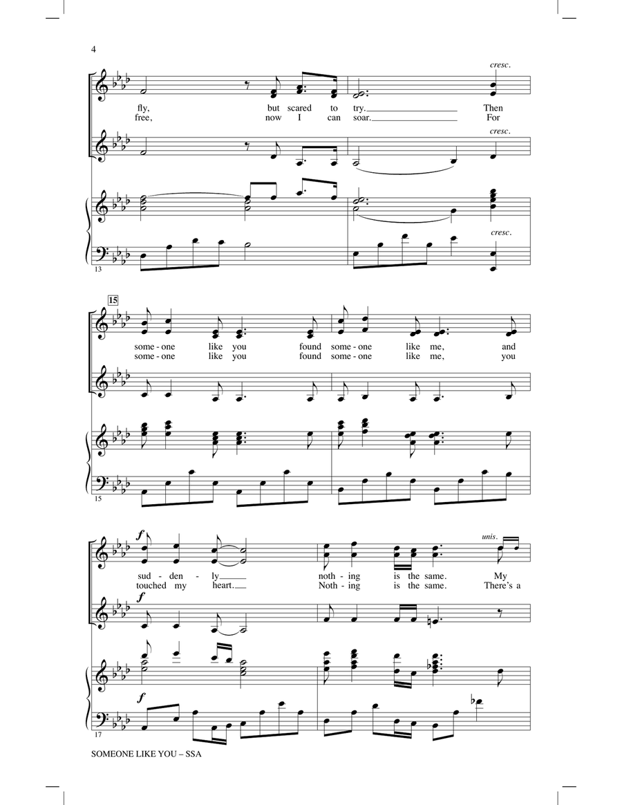 Someone Like You by Leslie Bricusse SSA - Digital Sheet Music page 3