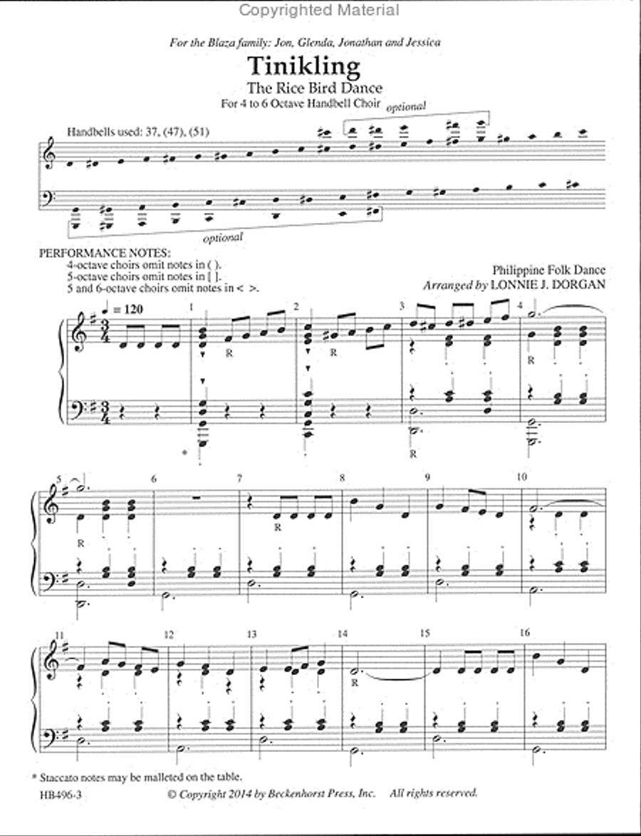 Tinikling (The Rice Bird Dance) 5-Octaves scores gallery preview page 3